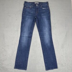 Levi's 505 Straight Leg Jeans Women's 6 W28 L34 Dark Wash Mid Rise Denim